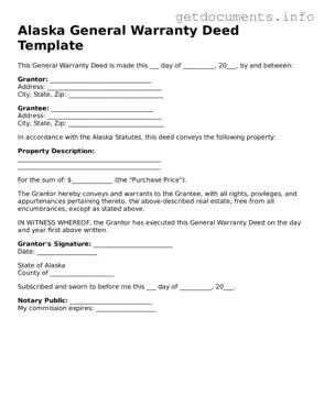 Free  Deed Template for Alaska