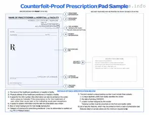 Official Prescription Pad Form