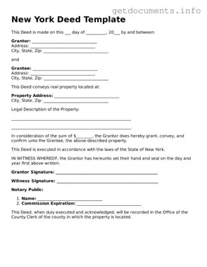 Free  Deed Template for New York